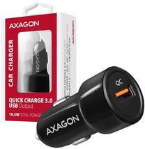 Auto telefona lādētājs Axagon Car Charger PWC-QC, USB A, melna krās., 19.5 W