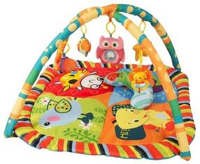 Prekė su pažeista pakuote. Aktyvumo kilimėlis BabyTrold Happy Space, ⌀ 81 cm, įvairių spalvų