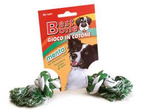 Игрушка для собаки, грызть Record Rope With Menthol, 20 см, белый цв./зеленый цв.