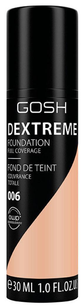 Šķidrā grima bāze Gosh Dextreme Full Coverage, 06 sand, 30 ml