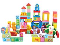 Medinės kaladėlės EcoToys Palace 9068136, 100 vnt.