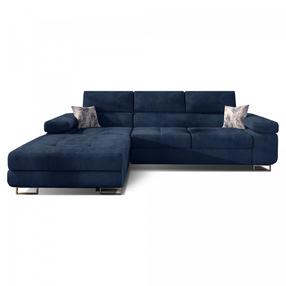 Kampinė sofa Armando Kronos 09, Botanical 80, tamsiai mėlyna sp., kairinė, 280 x 205 cm x 90 cm