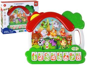 Mänguklaver, loomad Lean Toys Musical Harp, 21 cm, EN, mitmevärviline