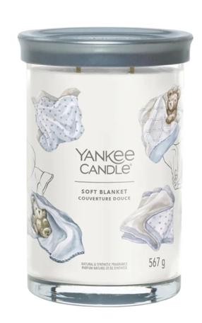 Žvakė, aromatinė Yankee Candle Signature Soft Blanket, 60 - 100 h, 567 g, Skaidri/Balta