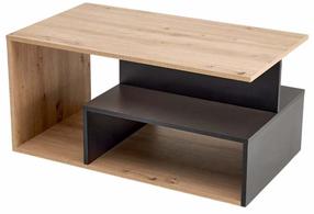 Kohvilaud Iva, must v./artisan oak v., 51 cm x 90 cm x 43 cm