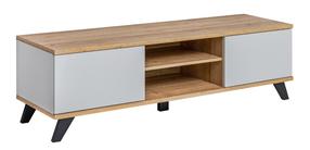 TV staliukas ASM Bogota Bogota, ąžuolo sp./balta sp., 160 cm x 45 cm x 45 cm