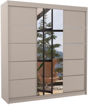 Spinta ADRK Bergen, kašmyro sp., 58 cm x 200 cm x 215 cm, su veidrodžiu