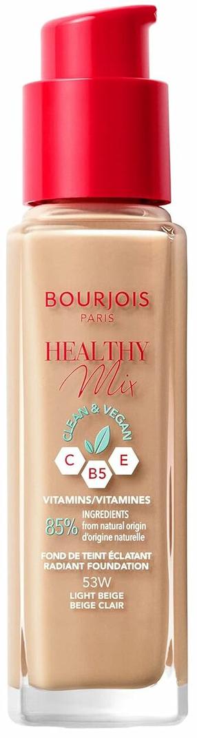 Skystas makiažo pagrindas Bourjois Paris Healthy Mix, 53w light beige, 30 ml