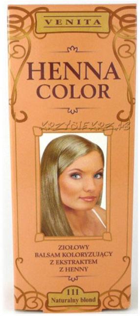 Plaukų dažai Venita Henna Color Balm, natural blond sp., 111, 75 ml