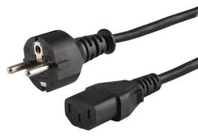 Laidas Savio CL-89 IEC 320 C13, Schuko, 1.2 m, juoda sp.