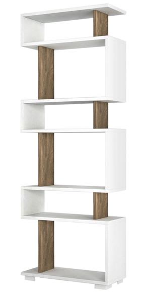 Pastatoma lentyna Kalune Design Blok 745DCD3606, balta sp./riešuto sp., 165 cm x 19.5 cm x 60 cm