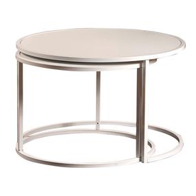 Kavos staliukas Kalune Design Tambur, balta sp., 66 - 80 cm