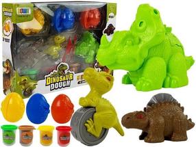 Plastilīna komplekts, ar piederumiem, dinozaurs Bowa Dinosaur Dough, daudzkrāsaina