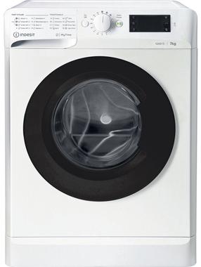 Skalbimo mašina Indesit MTWE 71252 WK, 7 kg, balta sp./juoda sp.