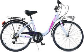 Bērnu velosipēds, pilsētas Aurelia Summertime 404R-05, balta krās./rozā krās., XS, 24"