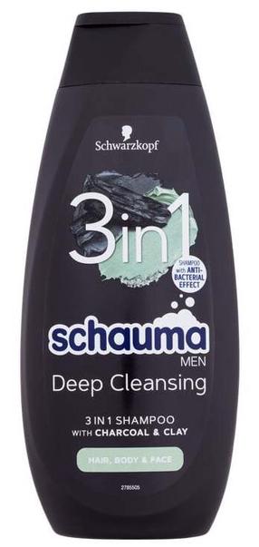 Šampūnas Schwarzkopf Men Deep Cleansing 3in1, 400 ml