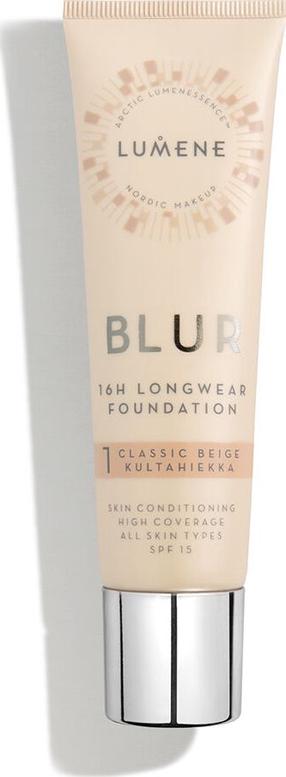 Makiažo pagrindas Lumene Blur Longwear, SPF 15, classic beige sp., 1, 30 ml