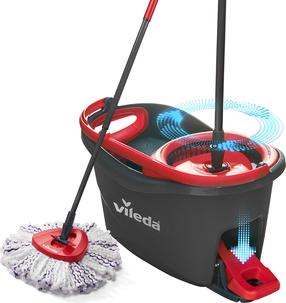 Grīdas tīrīšanas komplekts Vileda Turbo 3w1 Microfibre, melna krās./sarkana krās., 6 l