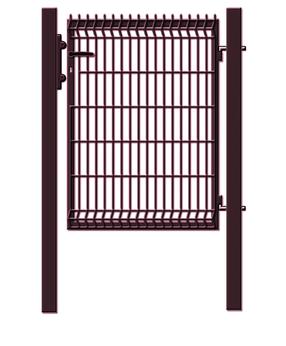 Mazie vārti ar segmentālu pildījumu Garden Center, 100 cm x 123 cm, brūna krās.