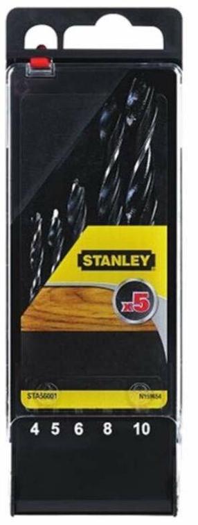 Набор сверл по дереву Stanley STA56001, дерево/ламинат, цилиндрический, 4 мм x 13.3 см
