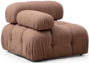 Atpūtas krēsls Hanah Home Bubble L1 Bouclette, brūna krās., 95 cm x 95 cm x 75 cm