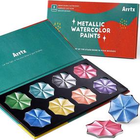 Dažai akvarelė Metallic Watercolor Paints LC303281, 8 sp.