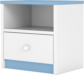 Naktinis staliukas Kocot Kids Babydreams, mėlyna sp./balta sp., 40.5 cm x 39.5 cm x 30.5 cm