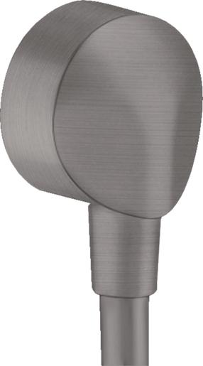 Dušo jungiamasis elementas Hansgrohe FixFit Wall outlet E Brushed Black Chrome, 6 cm