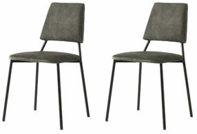 Kėdžių rinkinys Kalune Design Lima 4553 V2 974NMB1905, matinė, antracito sp./juoda sp., 54 cm x 42.5 cm x 77.5 cm, 2 vnt.