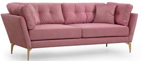 Dīvāns Hanah Home Mapa 3-Seat, rozā krās., 214 x 90 cm x 84 cm