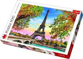 Dėlionė Trefl Romantic Paris, 48 cm x 34 cm, 500 vnt., įvairių spalvų