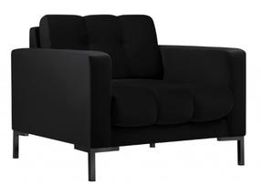 Krėslas Micadoni Home Mamaia Velvet, juoda sp., 87 cm x 92 cm x 78 cm