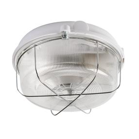 Āra griestu lampa Kanlux Ines, 100W, E27, IP43, balta krās., 19 cm x 10 cm