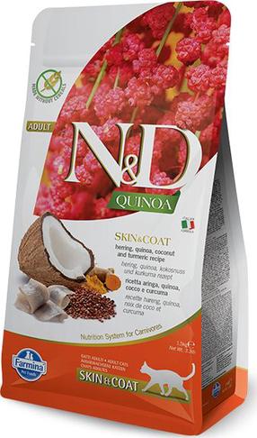 Kuiv kassitoit Farmina N&D Quinoa Skin & Coat, 0.3 kg
