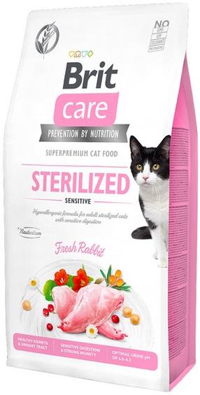 Kuiv kassitoit Brit Care Sterilised Sensitive, küülikuliha, 7 kg