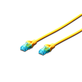 Провод Digitus CAT 5e UTP RJ-45 8P8C, RJ-45 8P8C, 0.5 м, желтый цв.