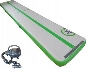 Pripučiamas gimnastikos kilimėlis Master MAS-B876, žalia sp./pilka sp., 600 cm x 100 cm x 20 cm