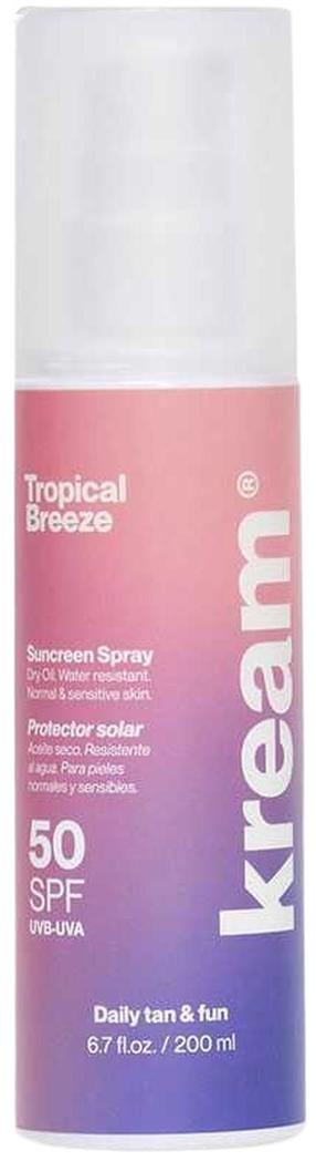 Päevituse hooldusõli keha jaoks Kream Tropical Breeze SPF50, 100 ml