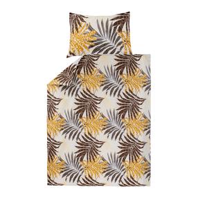 Patalynės užvalkalų komplektas Domoletti Abstract Leave, ruda sp./smėlio sp., 50 x 70 cm, 140 x 200 cm, 2 d.