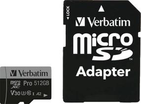 Карта памяти Verbatim Pro, 512 GB, 90 Мб/с - 45 Мб/с