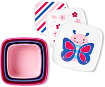 Dėžutė maistui Skip Hop Zoo Snack Box Set Butterfly, 3 m., plastikas, balta sp./rožinė sp.