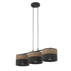 Lampa griesti Emibig Karbon, E27, 3 x 15 W, brūna krās./melna krās. / brūna krās.