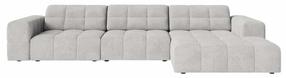 Kampinė sofa Cosmopolitan Design Chicago Eden 17, sidabro sp., dešininė, 167 x 294 cm x 78 cm