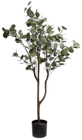 Mākslīgais augs podiņā, eikalipts Homla Basic Viridis, zaļa krās., 130 cm x 15 cm