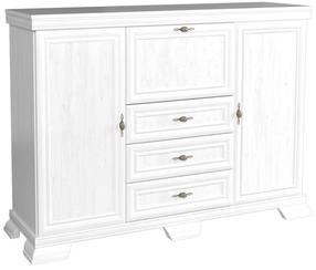 Komoda Gala Meble Kora KK6P, pušies sp, 117 cm x 46 cm x 158 cm