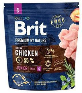 Сухой корм для собак Brit Premium By Nature Junior Small Chicken, 1 кг