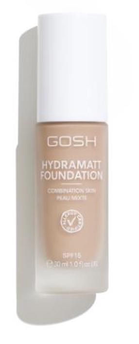 Šķidrā grima bāze Gosh Hydramatt, SPF 15, gaiši brūna krās., 010n, 30 ml