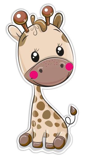 Dekoratyvinis lipdukas Giraffe, 16.5 cm x 23 cm