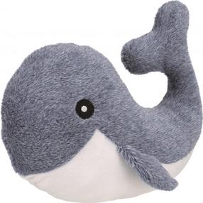 Žaislas šuniui, pliušinis Trixie Be Nordic Whale Brunold 36040, 25 cm, balta sp./pilka sp.