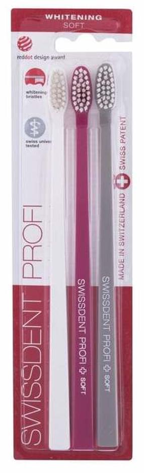 Hambaharja komplekt Swissdent Profi Soft, valge v./roosa v./hall v.